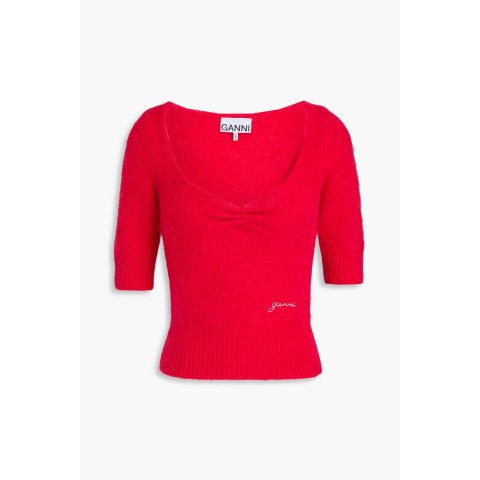 GanniRuched 羊驼毛混纺针织衫