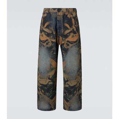 Acne Studios2023宽腿印花牛仔裤