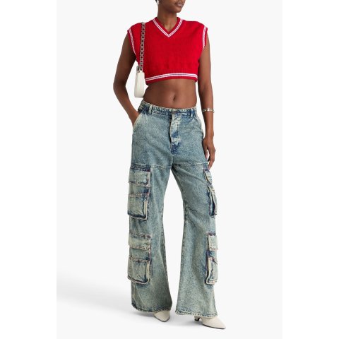 Alexander Wang提花棉针织短背心