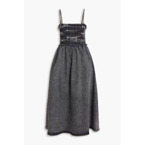 牛仔中长连衣裙