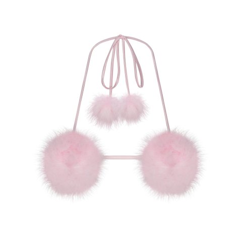 NOVELTY POM POM 文胸丁字裤套装