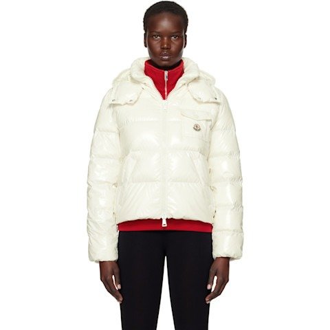 Andro 白色连帽短款羽绒服