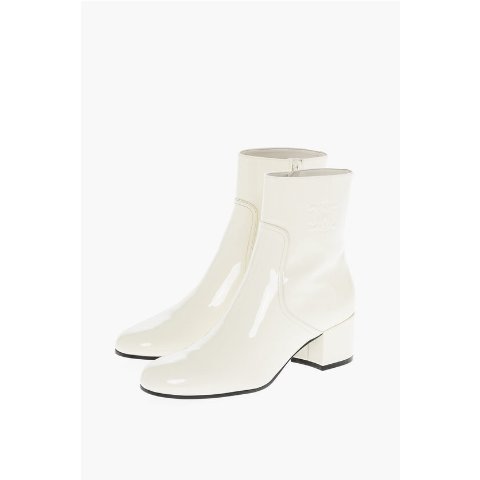 CelineTRIOMPHE 漆皮短靴 压花标志 5cm