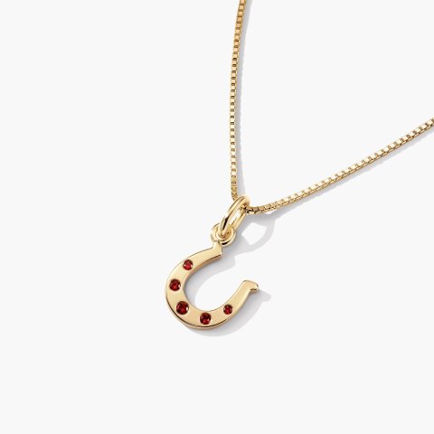 Mejuri幸运马蹄吊坠项链