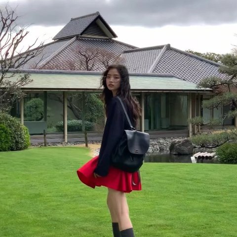 褶皱棉府绸迷你连衣裙