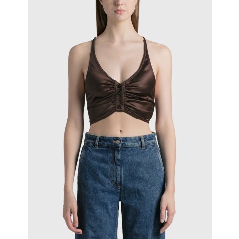 Ganni蕾丝拼接上衣