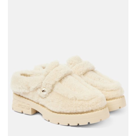 Shea 羊毛厚底拖鞋