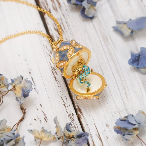 限定浮雕龙蛋项链 可打开