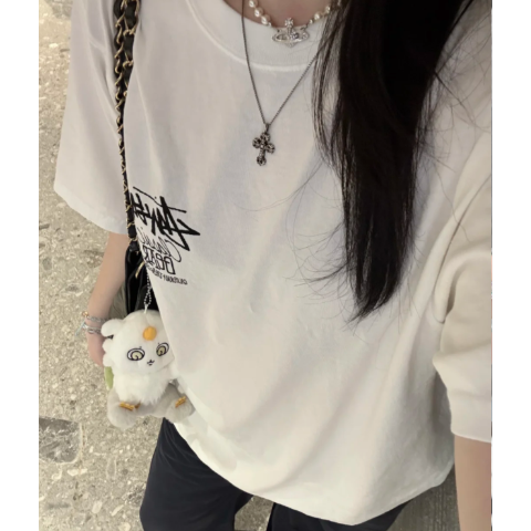 Stussy相似款@草莓味的fishStussy Swim Out T恤 白色