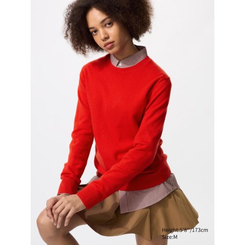 UNIQLO 女式纯羊绒圆领毛衣