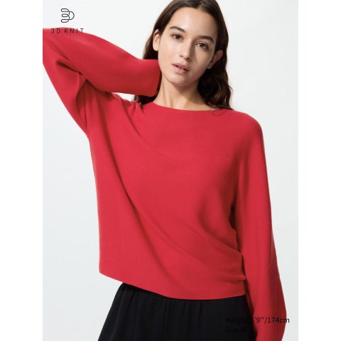 UNIQLO 3D针织圆领棉毛衣