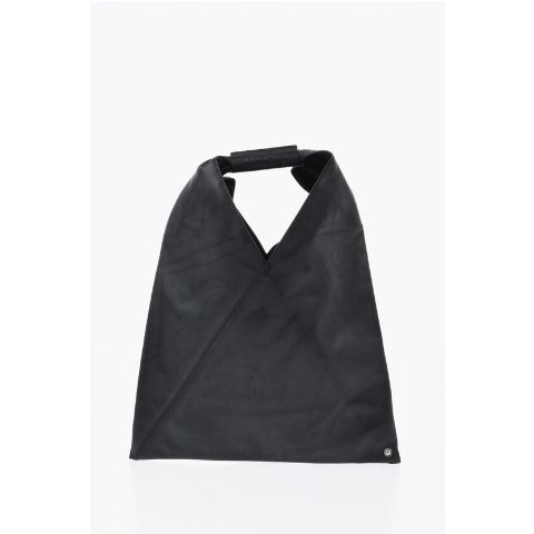 MM6 纯色素皮手提包