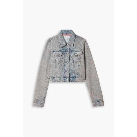 牛仔提花短夹克