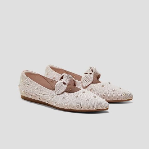 Addriane 尖头蝴蝶结芭蕾鞋