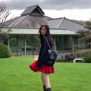 褶皱棉府绸迷你连衣裙