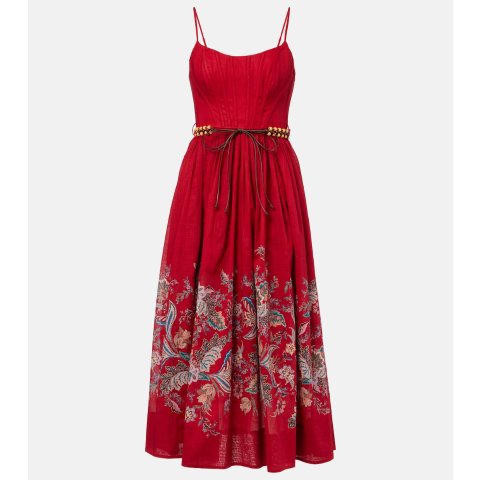 ZimmermannRhiannon 棉质连衣裙 Paisley中长款