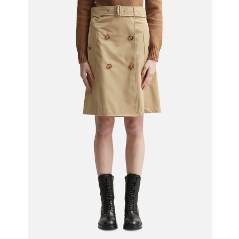 Burberry棉质风衣半身裙