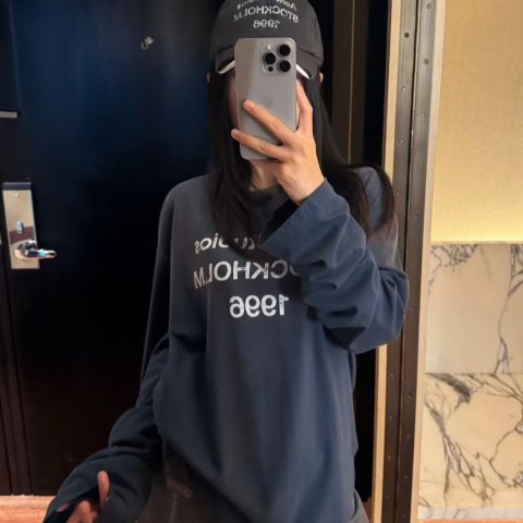 1996黑色宽松标志T恤