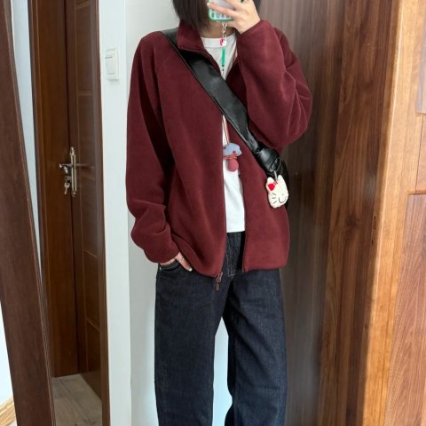 Uniqlo女生可以穿小码UNIQLO 抓绒拉链外套 男女款