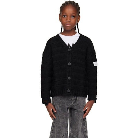 Logo Patch 大童黑色开衫