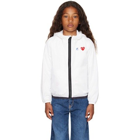 K-Way 拉链大童白色外套
