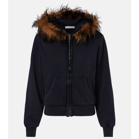 羊羔绒拼接棉卫衣