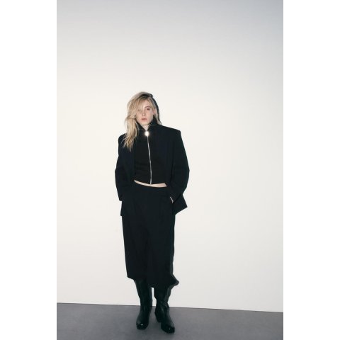 条纹西装外套 带口袋