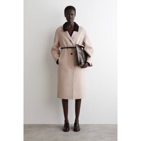 双面羊毛长款大衣