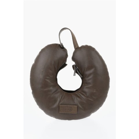 MM6 枕头形皮革手袋