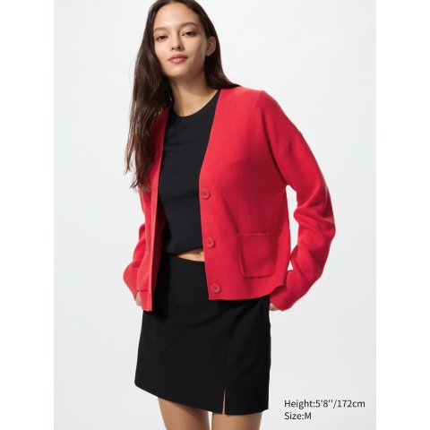 UNIQLO 女士V领棉质开衫