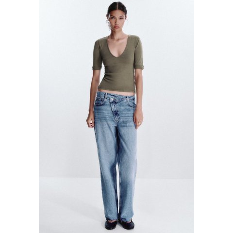 水洗棉T恤 白色 M码