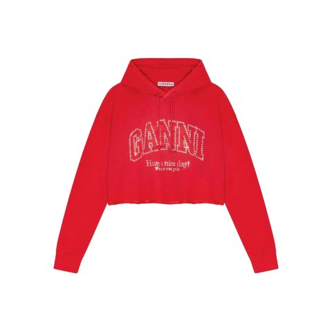 刺绣标志连帽卫衣