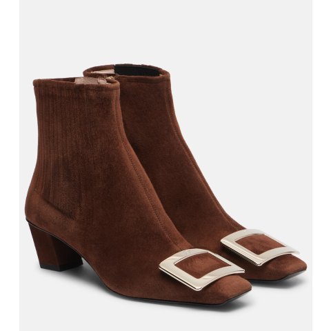 Belle Vivier 45麂皮短靴