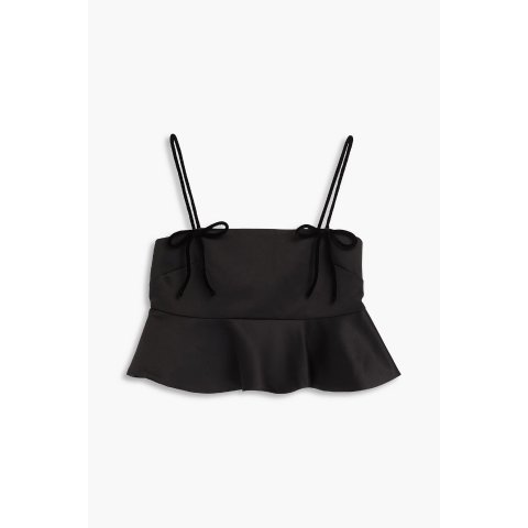 Duchesse缎面荷叶边上衣