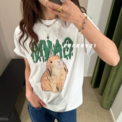 兔子标志T恤