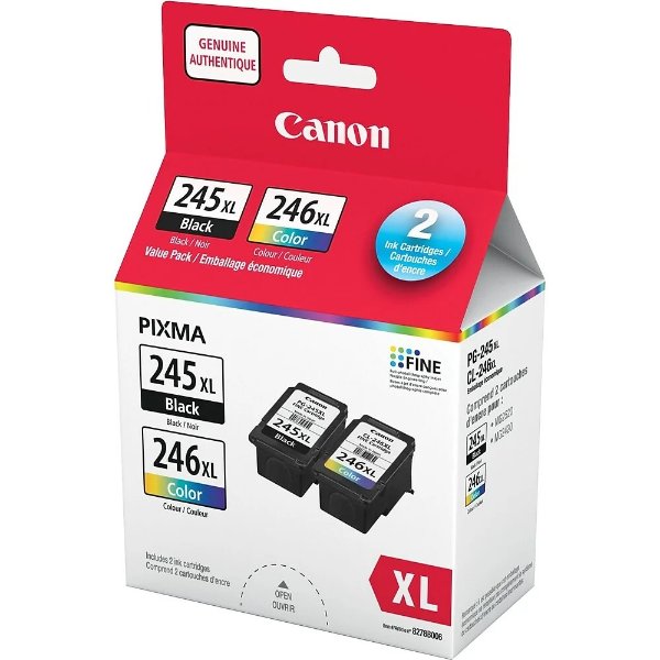 PG-245XL/CL-246XL Ink Cartridges,黑&彩墨盒