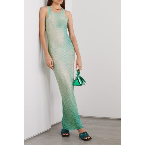 Self-Portrait这配色巨美！！人鱼姬水晶连衣裙