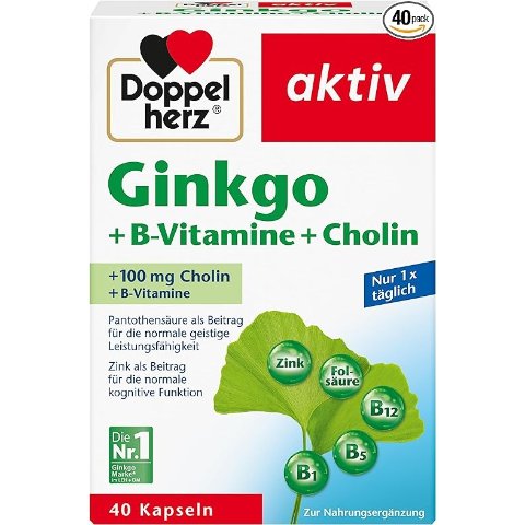 Ginkgo + B-Vitamine + Cholin 补脑胶囊