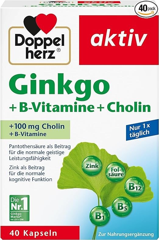 Ginkgo + B-Vitamine + Cholin 补脑胶囊