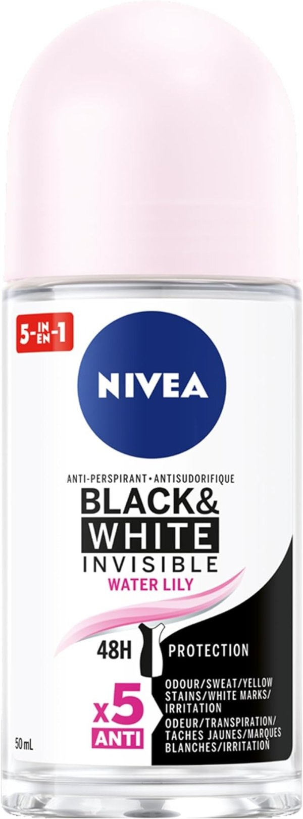 NIVEA 黑白隐形 48小时睡莲止汗除臭滚珠