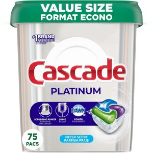 💥史低价💥：Cascade Platinum洗碗球75颗 清新香味 干净无残留