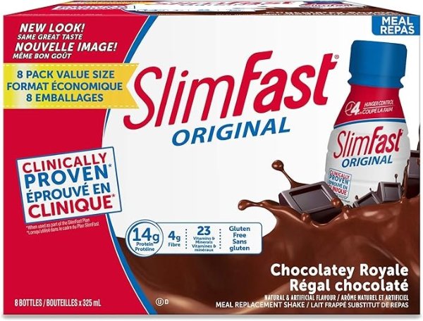 SlimFast 巧克力味代餐奶昔325ml*8瓶