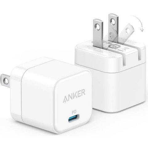 折后均价$9.9/个(原$35)💥史低价💥：Anker 安克快充头2件套 USB-C头20W输出