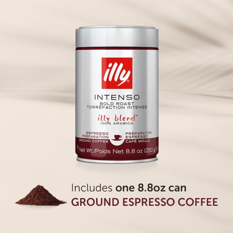 illy 深烘阿拉比卡豆意式咖啡粉 可可&干果香味 回味浓郁