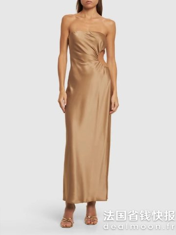 ReformationNevaeh绸缎迷笛连衣裙