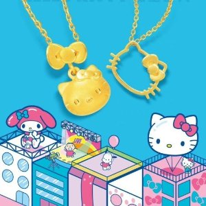 周生生X Hello Kitty首饰专场 全家福金片$108