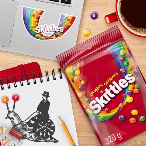 补货：SKITTLES 脆皮彩虹糖 320g 没人不爱！