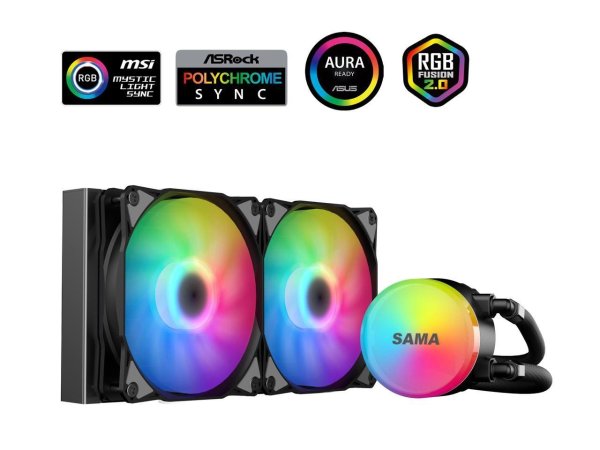 SAMA SI240 RGB一体水冷AIO  支持intel