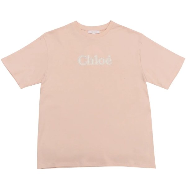 Chloé Kids 徽标印花圆领 T 恤
