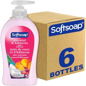 Softsoap 椰子芙蓉花瓣香味洗手液332ml*6件 保湿护手